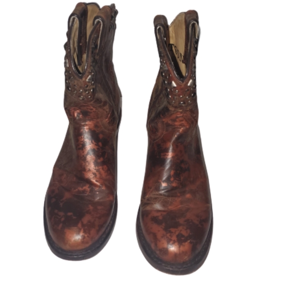 Stetson Studded Cowboy Boots Western Boots 6 - Picture 4 of 10